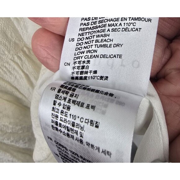 Sandro Paris Dress Womens M White Keyhole Coquette A-Line Peek A Boo Crochet - Picture 6 of 16